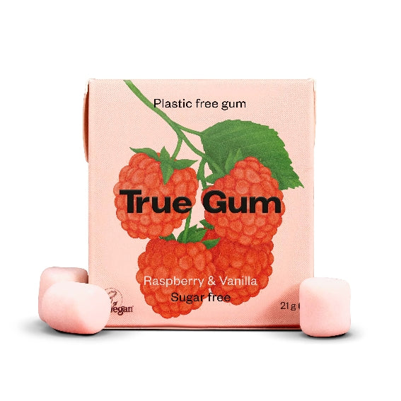True Gum علكة بنكهة التوت والفانيليا  طبيعية خالية من السكر ونباتي  - 21 جم