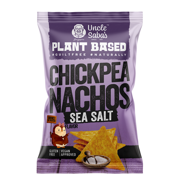 شيبس ناتشو نباتي خالي من الجلوتين  بالحمص والعدس و ملح بحري 80جم