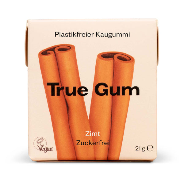 True Gum علكة طبيعية خالية من البلاستيك والسكر ونباتي  - 21 جم - قرفة‎