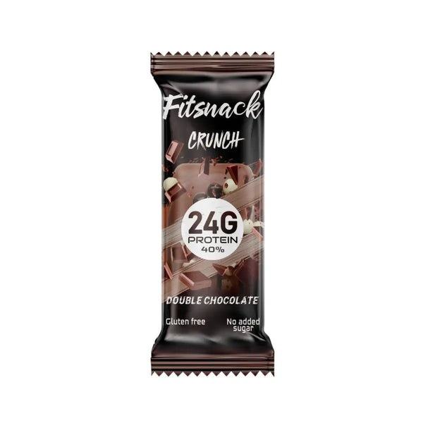 فيت سناك كرانشي بروتين بار خالي من السكر وخالي من الجلوتين  دبل شوكلت  60 جرام