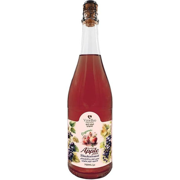 عصير التفاح والكشمش الأسود فوار العضوي  من فيف بيو، 750 مل