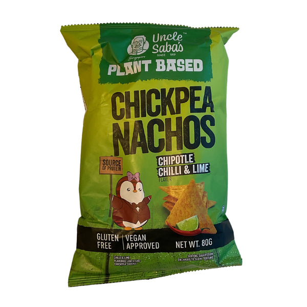 شيبس ناتشو نباتي وخالي من الجلوتين بالحمص شيلي ليمون 80 جم