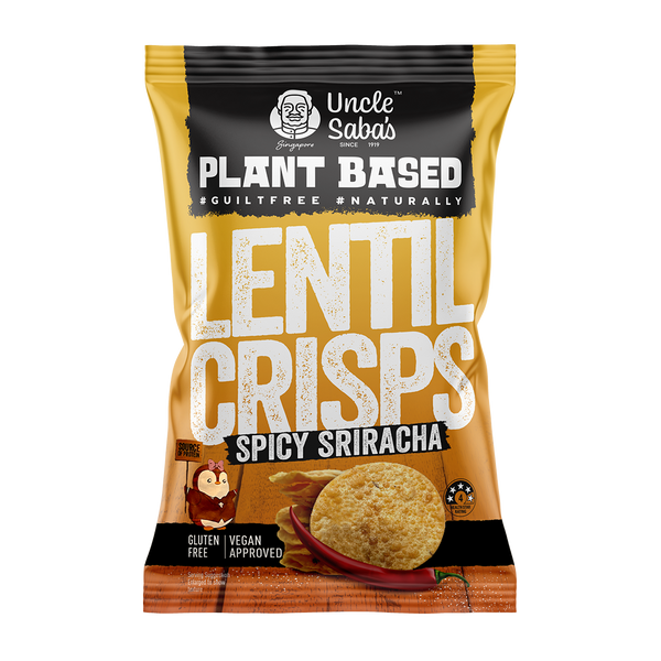 شيبس نباتي وخالي من الجلوتين  بالعدس سبايسي سيراتشا 80جم