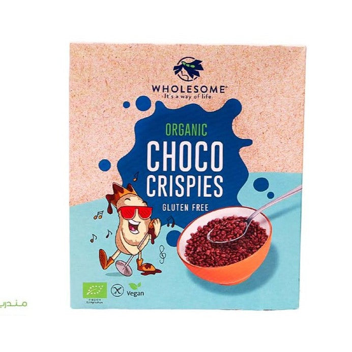 Crunchy organic chocolate rice cereal is gluten-free and suitable for ...