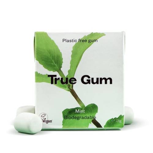 True Gum علكة طبيعية بنكة النعناع  خالية من البلاستيك والسكر ونباتي  - 21 جم - نعناع‎