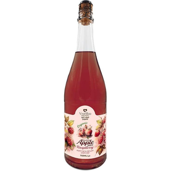 عصير تفاح وتوت العليق فوار عضوي من فيف بايو، 750 مل