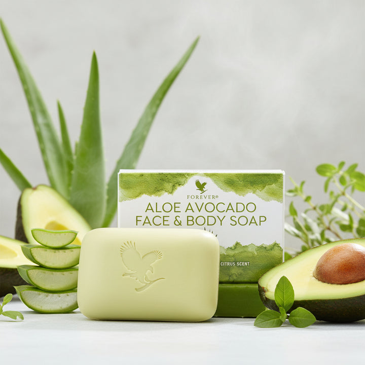aloe avocado face & body soap Avocado soap for face and body from Forever – الغذاء الحيوي