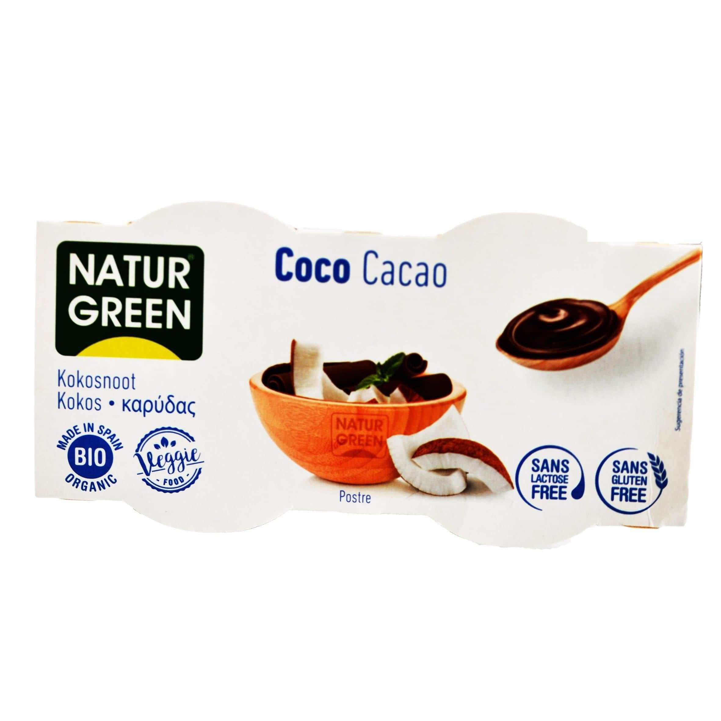 ناتور جرين زبادي جوز الهند و الكاكاو العضوي الخالي من الجلوتين-الغذاء الحيوي