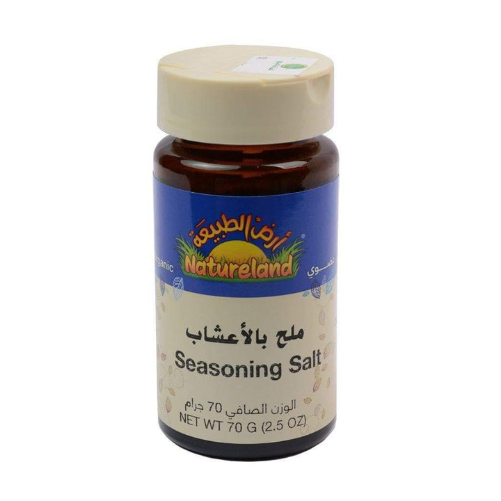 ارض الطبيعة ملح بالاعشاب عضوي Natureland Seasoning Salt 70 G-الغذاء الحيوي