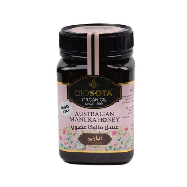 بايوسوتا عسل مانوكا عضوي 434+ م ج و Biosota Australian Manuka Honey +434 mgo 500 g-الغذاء الحيوي