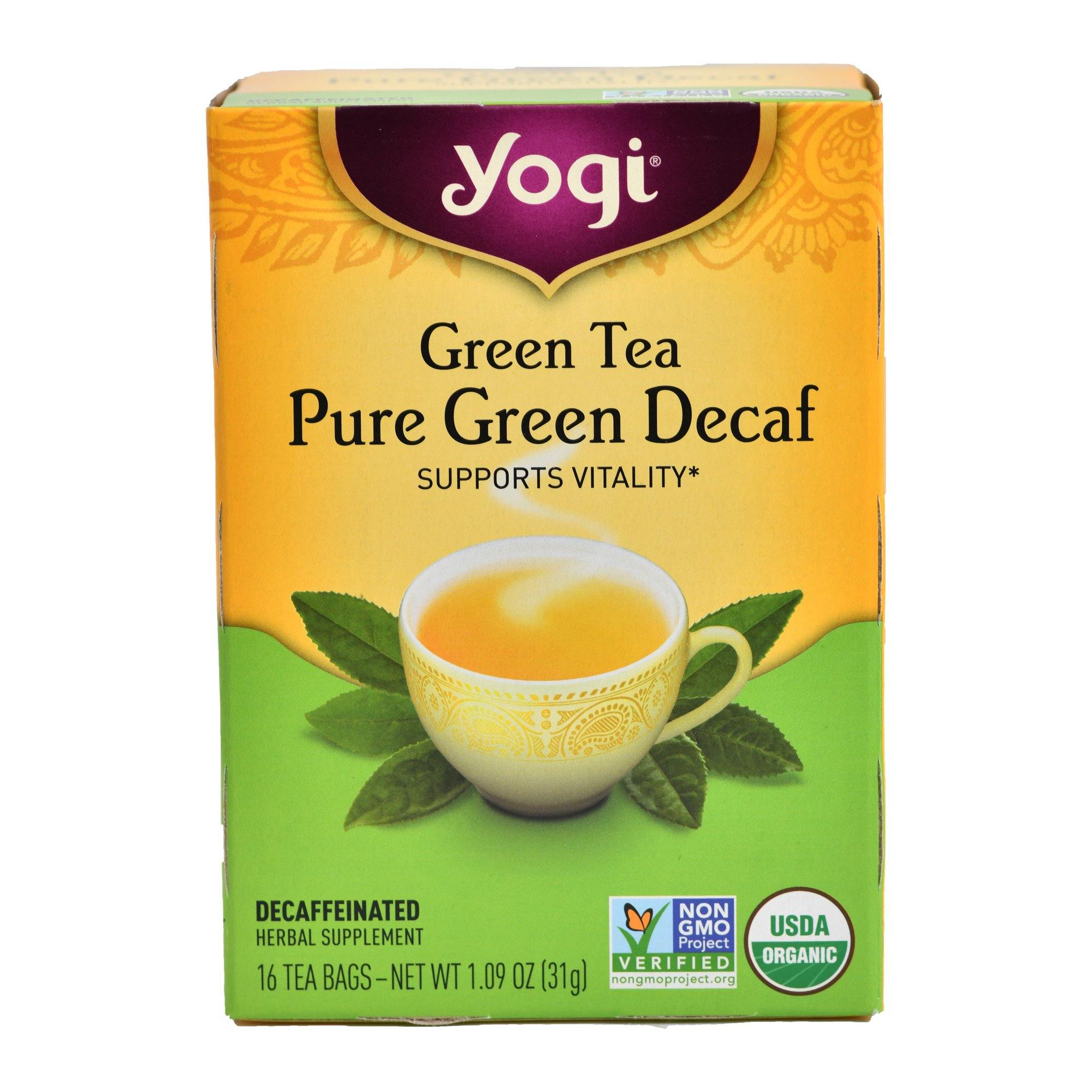 شاي  أخضر عضوي خالي  الكافيين من (يوجي) ايست ويست تي - الغذاء الحيوي