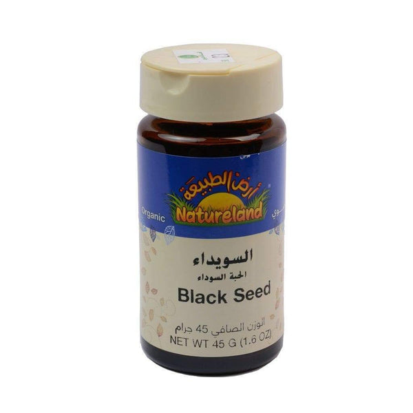 ارض الطبيعة الحبة السوداء العضوية Natureland Black Seed 45 G-الغذاء الحيوي