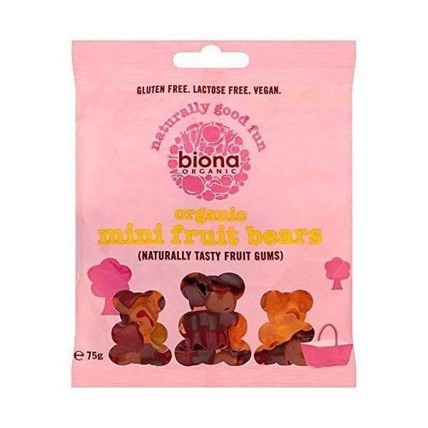 بيونا حلوى الدببه بالفاكهة العضوية BIONA MINI FRUIT BEARS 75 G-الغذاء الحيوي