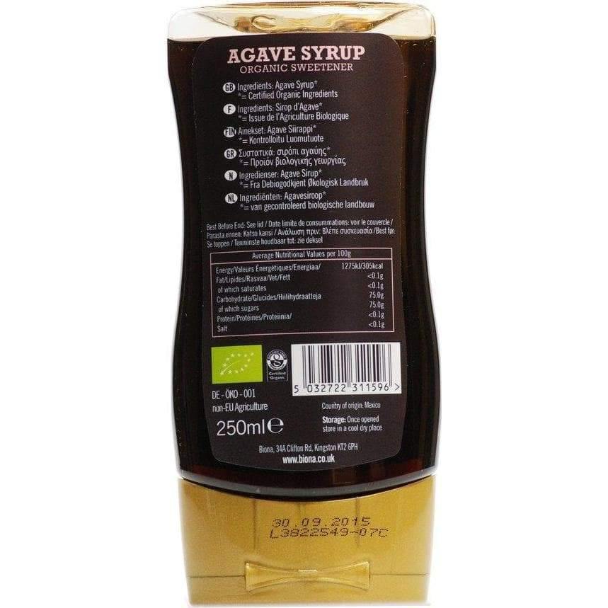 بيونا شراب الاغافي الغامق العضوي Biona Agave Syrup 250 Ml-الغذاء الحيوي