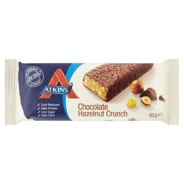 اتكنز لوح بالشوكلاته والبندق Atkins Chocolate Hazelnut Crisp Bar 60 g-الغذاء الحيوي