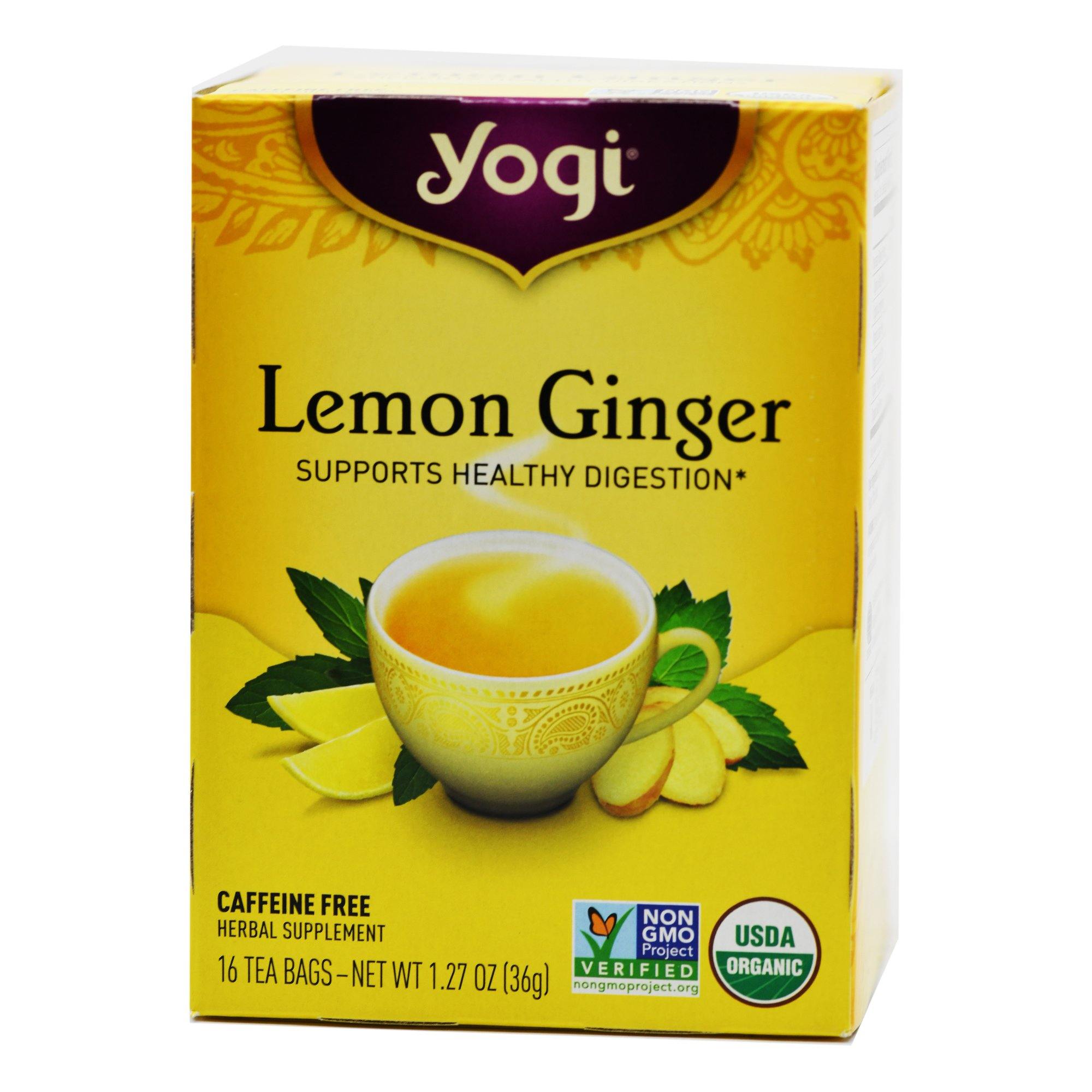 شاي الليمون و الزنجبيل العضوي من يوغي تي - الغذاء الحيوي