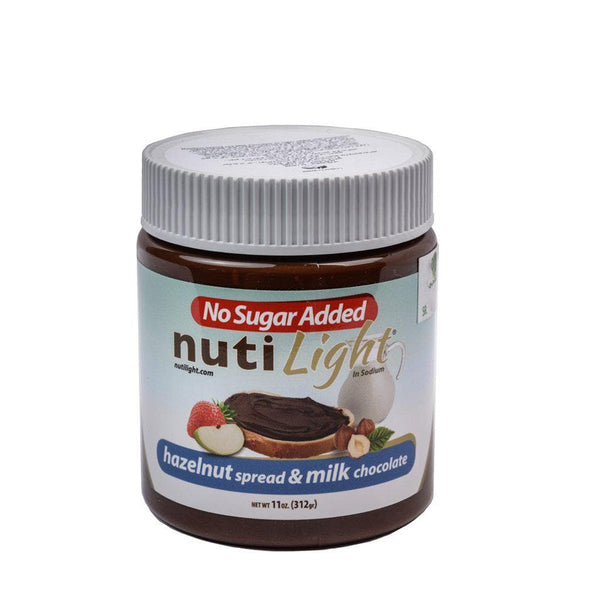 نوتي لايت زبدة البندق وشوكلاته الحليب الخالية من السكر المضاف Nutu Light Hazelnut Spread & Milk Chocolate 312 g-الغذاء الحيوي