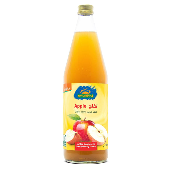 ارض الطبيعة عصير التفاح العضوي Natureland Apple Juice 750 ml-الغذاء الحيوي