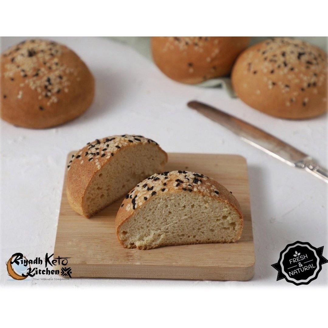 خبز برجر كيتو خالي من الجلوتين من رياض كيتو كيتشن /شحن مبرد للرياض و الشرقية - الغذاء الحيوي
