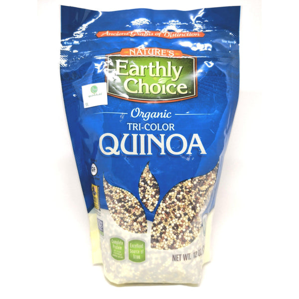 ايرثلي جويس كينوا متعدد الالوان عضوي Earthly Choice organic Tri Colour Quinoa 340 g-الغذاء الحيوي