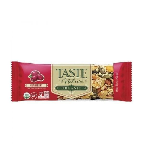 تيست اوف نيتر لوح سناك بالتوت البري Taste Of Nature Cranberry Bar 40 G-الغذاء الحيوي