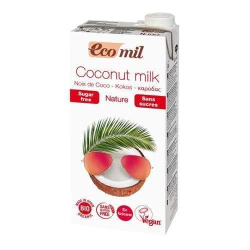 ايكوميل حليب جوز الهند بدون سكر مضاف عضوي Ecomil Coconut Milk Sugars Free 1 Ltr-الغذاء الحيوي