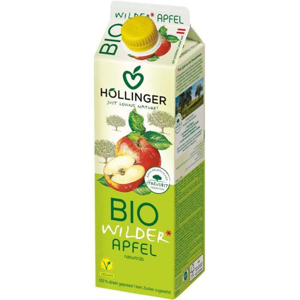 هولنقر عصير التفاح العضوي Hollinger Bio Wild Apple Juice 1 Ltr-الغذاء الحيوي