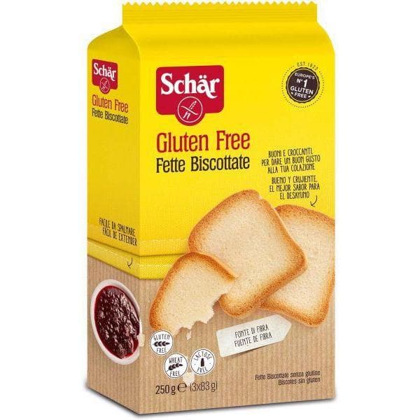 شار خبز هش خالي من الجلوتين Schar Fette Biscottate 250 G-الغذاء الحيوي