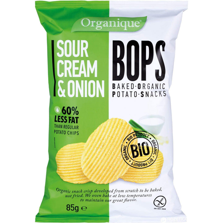 اورقانيكوي شبس بطاطا بالكريمة الحامضة والبصل العضوي Organique Sour Cream & Onion Potato Snacks 85 G-الغذاء الحيوي