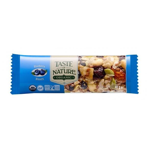 تيست اوف نيتر لوح سناك بالتوت الازرق Taste Of Nature Blueberry Bar 40 G-الغذاء الحيوي